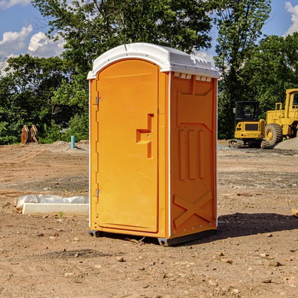 can i customize the exterior of the porta potties with my event logo or branding in East Earl